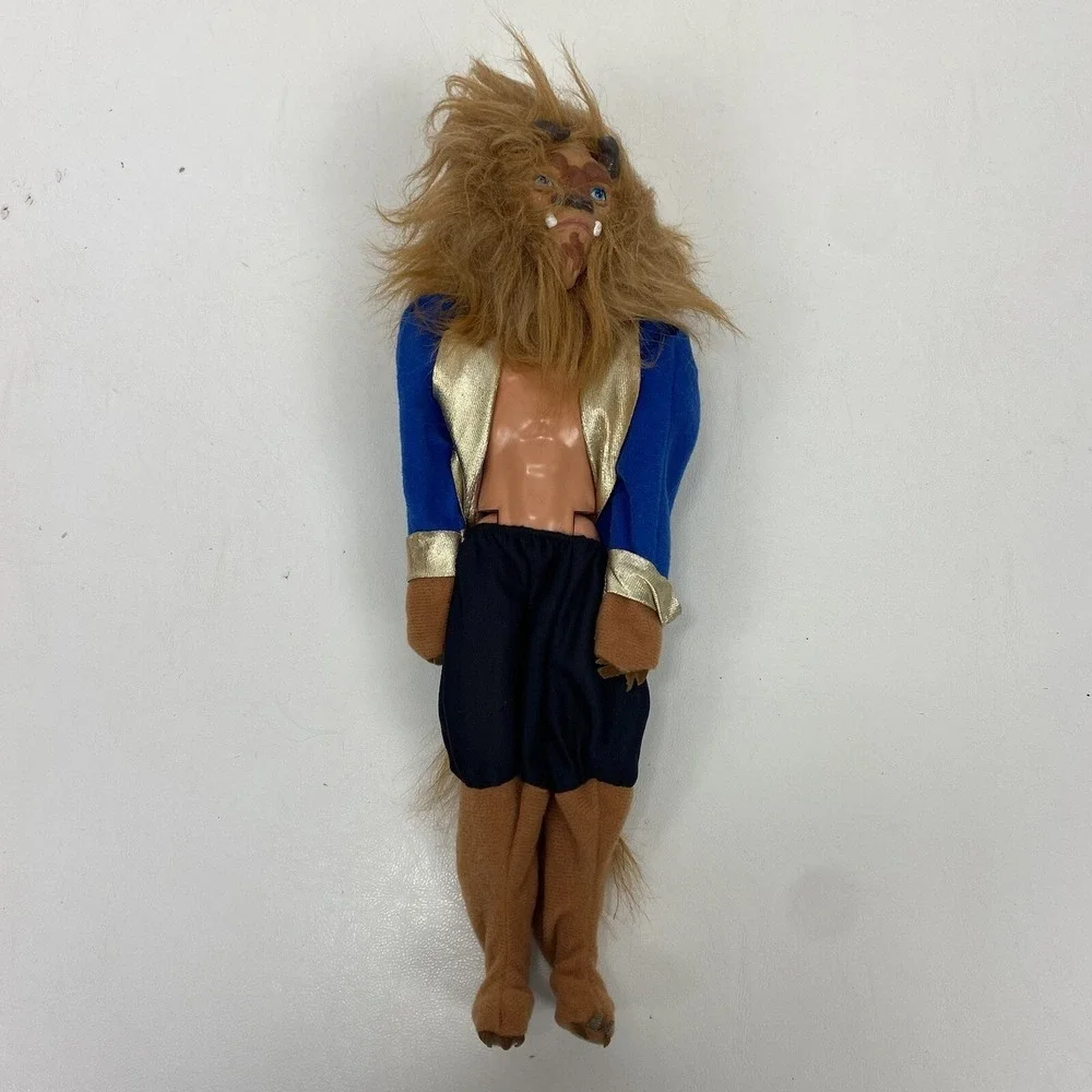 Disney Beauty & The Beast  Blonde Hair Doll With Beast Outfit 1992 Vintage